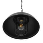 GloboStar® HARROW 01571 Vintage Κρεμαστό Φωτιστικό Καμπάνα Μονόφωτο 1 x E27 IP20 Μαύρο Μέταλλο - Μ33 x Π33 x Υ32cm - Image 7