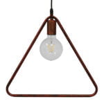 GloboStar® DELTA 01581 Μοντέρνο Κρεμαστό Φωτιστικό Οροφής Μονόφωτο 1 x E27 Καφέ Σκουριά Μεταλλικό Μ38 x Π4 x Υ33cm - Image 4