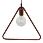 GloboStar® DELTA 01581 Μοντέρνο Κρεμαστό Φωτιστικό Οροφής Μονόφωτο 1 x E27 Καφέ Σκουριά Μεταλλικό Μ38 x Π4 x Υ33cm - Image 5
