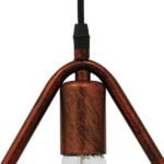 GloboStar® DELTA 01581 Μοντέρνο Κρεμαστό Φωτιστικό Οροφής Μονόφωτο 1 x E27 Καφέ Σκουριά Μεταλλικό Μ38 x Π4 x Υ33cm - Image 6