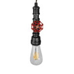 GloboStar® RUBINETTO 01583 Vintage Industrial Κρεμαστό Φωτιστικό Οροφής Μονόφωτο 1 x E27 Ασημί Μεταλλικό Μ5 x Π7.5 x Y20cm - Image 5