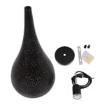 GloboStar® CORONA 01589 Μοντέρνο Κρεμαστό Φωτιστικό Οροφής Μονόφωτο 1 x E27 Μαύρο με Χρυσό Μεταλλικό Καμπάνα Φ20 x Υ46cm - Image 9
