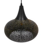 GloboStar® JANIS 01590 Μοντέρνο Κρεμαστό Φωτιστικό Οροφής Μονόφωτο 1 x E27 Μαύρο - Χρυσό Μεταλλικό Καμπάνα Φ30 x Υ30cm - Image 8