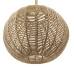GloboStar® MANDALA 01593 Vintage Κρεμαστό Φωτιστικό Μπάλα Μονόφωτο 1 x E27 IP20 Μπεζ Σχοινί - Μ60 x Π60 x Υ45cm - Image 5