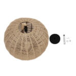 GloboStar® MANDALA 01593 Vintage Κρεμαστό Φωτιστικό Μπάλα Μονόφωτο 1 x E27 IP20 Μπεζ Σχοινί - Μ60 x Π60 x Υ45cm - Image 8