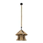 GloboStar® SOLITARIO 01606 Boho Κρεμαστό Φωτιστικό Φιγούρα Μονόφωτο 1 x E27 IP20 Μπεζ Σχοινί -Μ36 x Π36 x Y30cm - Image 4