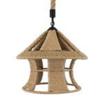 GloboStar® SOLITARIO 01606 Boho Κρεμαστό Φωτιστικό Φιγούρα Μονόφωτο 1 x E27 IP20 Μπεζ Σχοινί -Μ36 x Π36 x Y30cm - Image 5