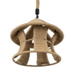 GloboStar® SOLITARIO 01606 Boho Κρεμαστό Φωτιστικό Φιγούρα Μονόφωτο 1 x E27 IP20 Μπεζ Σχοινί -Μ36 x Π36 x Y30cm - Image 6