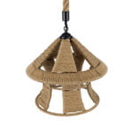 GloboStar® SOLITARIO 01606 Boho Κρεμαστό Φωτιστικό Φιγούρα Μονόφωτο 1 x E27 IP20 Μπεζ Σχοινί -Μ36 x Π36 x Y30cm - Image 7