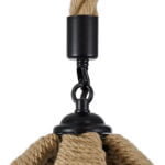 GloboStar® SOLITARIO 01606 Boho Κρεμαστό Φωτιστικό Φιγούρα Μονόφωτο 1 x E27 IP20 Μπεζ Σχοινί -Μ36 x Π36 x Y30cm - Image 9