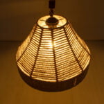 GloboStar® DOGMA 01609 Vintage Κρεμαστό Φωτιστικό Οροφής Μονόφωτο 1 x E27 Καμπάνα με Μπεζ Σχοινί Φ38 x Υ28cm - Image 12