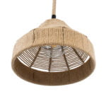 GloboStar® DOGMA 01609 Vintage Κρεμαστό Φωτιστικό Οροφής Μονόφωτο 1 x E27 Καμπάνα με Μπεζ Σχοινί Φ38 x Υ28cm - Image 6