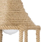 GloboStar® YUBA 01612 Boho Κρεμαστό Φωτιστικό Πλέγμα Μονόφωτο 1 x E27 IP20 Μπεζ Σχοινί - Μ22 x Π22 x Y40cm - Image 10