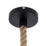 GloboStar® TESSUTI 01614 Vintage Κρεμαστό Φωτιστικό Οροφής Μονόφωτο 1 x E27 Πλέγμα με Μπεζ Σχοινί Φ39 x Υ31cm - Image 12