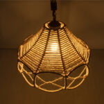 GloboStar® TESSUTI 01614 Vintage Κρεμαστό Φωτιστικό Οροφής Μονόφωτο 1 x E27 Πλέγμα με Μπεζ Σχοινί Φ39 x Υ31cm - Image 14