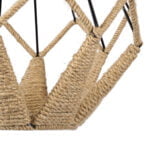 GloboStar® CONICAL 01617 Vintage Κρεμαστό Φωτιστικό Οροφής Μονόφωτο 1 x E27 Πλέγμα με Μπεζ Σχοινί Φ30 x Υ40cm - Image 9