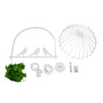 GloboStar® DAFNE 01641 Vintage Industrial Κρεμαστό Φωτιστικό Οροφής Μονόφωτο 1 x E27 Λευκό Μεταλλικό Πλέγμα Μ48.5 x Π37.5 x Y42cm - Image 10