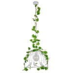 GloboStar® DAFNE 01641 Vintage Industrial Κρεμαστό Φωτιστικό Οροφής Μονόφωτο 1 x E27 Λευκό Μεταλλικό Πλέγμα Μ48.5 x Π37.5 x Y42cm - Image 2