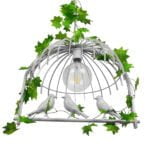 GloboStar® DAFNE 01641 Vintage Industrial Κρεμαστό Φωτιστικό Οροφής Μονόφωτο 1 x E27 Λευκό Μεταλλικό Πλέγμα Μ48.5 x Π37.5 x Y42cm - Image 3