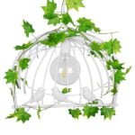 GloboStar® DAFNE 01641 Vintage Industrial Κρεμαστό Φωτιστικό Οροφής Μονόφωτο 1 x E27 Λευκό Μεταλλικό Πλέγμα Μ48.5 x Π37.5 x Y42cm - Image 5