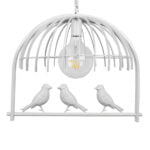 GloboStar® DAFNE 01641 Vintage Industrial Κρεμαστό Φωτιστικό Οροφής Μονόφωτο 1 x E27 Λευκό Μεταλλικό Πλέγμα Μ48.5 x Π37.5 x Y42cm - Image 9