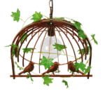 GloboStar® LIBELLULA 01642 Vintage Industrial Κρεμαστό Φωτιστικό Οροφής Μονόφωτο 1 x E27 Καφέ Σκουριά Μεταλλικό Πλέγμα Μ48.5 x Π42 x Y37.5cm - Image 5