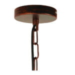 GloboStar® LIBELLULA 01642 Vintage Industrial Κρεμαστό Φωτιστικό Οροφής Μονόφωτο 1 x E27 Καφέ Σκουριά Μεταλλικό Πλέγμα Μ48.5 x Π42 x Y37.5cm - Image 8