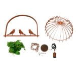 GloboStar® LIBELLULA 01642 Vintage Industrial Κρεμαστό Φωτιστικό Οροφής Μονόφωτο 1 x E27 Καφέ Σκουριά Μεταλλικό Πλέγμα Μ48.5 x Π42 x Y37.5cm - Image 9