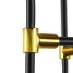 GloboStar® STARDUST 01649 Vintage Industrial Φωτιστικό Οροφής Πολύφωτο Μαύρο - Χρυσό Μεταλλικό Πολυέλαιος με Γυάλινες Μπάλες Λευκό Ματ Φ75 x Y100cm - Image 8