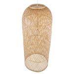 GloboStar® CALERO 01712 Boho Κρεμαστό Φωτιστικό Πλέγμα Μονόφωτο 1 x E27 IP20 Μπεζ Ξύλο - Μ40 x Π40 x Υ90cm - Image 7