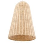GloboStar® FAROL 01746 Boho Κρεμαστό Φωτιστικό Καμπάνα Μονόφωτο 1 x E27 IP20 Μπεζ Ξύλο - Μ60 x Π60 x Y100cm - Image 6