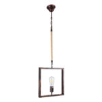 GloboStar® FRAISE 01814 Vintage Κρεμαστό Φωτιστικό Ανάρτηση Μονόφωτο 1 x E27 IP20 Χάλκινο Μέταλλο με Μπεζ Σχοινί - Μ32 x Π4 x Υ32cm - Image 4