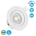 Φωτιστικό LED Spot Οροφής Mini Downlight 5W 230v 450lm 50° με Κινούμενη Βάση Φ9 Θερμό Λευκό 3000k GloboStar 01880