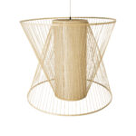GloboStar® HIBISCUS 01926 Boho Κρεμαστό Φωτιστικό Πλέγμα Μονόφωτο 1 x E27 IP20 Μπεζ Ξύλο - Μ100 x Π100 x Υ90cm - Image 7