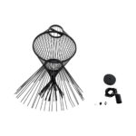 GloboStar® YOSHI 01929 Boho Κρεμαστό Φωτιστικό Πλέγμα Μονόφωτο 1 x E27 IP20 Μαύρο Ξύλο - Μ35 x Π35 x Υ60cm - Image 11