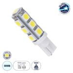 GloboStar® T10 W5W 03040 Λάμπα Αυτοκινήτου LED 13xSMD5050 2.8W 286lm 360° DC 12-16V IP20 Φ1.2 x Υ4cm Ψυχρό Λευκό 6000K