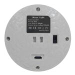 Διακοσμητικό Ανάγλυφο Φωτιστικό Αφής 3D Moon 12cm RGBW Ντιμαριζόμενο με Ασύρματο Χειριστήριο GloboStar 07029 - Image 4