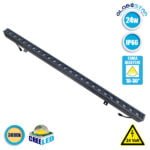 LED Wall Washer Αρχιτεκτονικού Φωτισμού 100cm GENIUS 24W CREE 24v 3360lm Δέσμης 10-30° Μοιρών Αδιάβροχο IP66 Θερμό Λευκό 3000k GloboStar 05102