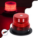 GloboStar® 85150 PRO Series Φάρος Σήμανσης Οχήματος Πυροσβεστικής για Αυτοκίνητα & Φορτηγά STROBE LED 10W DC 12-24V Αδιάβροχος IP65 Κόκκινο - Image 2