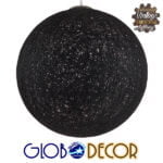 GloboStar® OCEANA 01364 Vintage Κρεμαστό Φωτιστικό Οροφής Μονόφωτο 1 x E27 Μαύρο Ξύλινο Ψάθινο Rattan Φ60 x Υ60cm