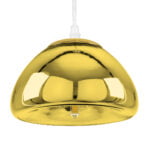 GloboStar® CRISTIN 00757 Μοντέρνο Κρεμαστό Φωτιστικό Ανάρτηση Μονόφωτο 1 x G4 Χρυσό Γυαλί - Μ18 x Π18 x Υ13cm - Image 2