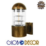 GloboStar® NORMA 01420 Μοντέρνο Φωτιστικό Τοίχου Απλίκα Μονόφωτο Μπρούτζινο Μεταλλικό Μ11 x Π17 x Υ23cm