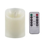 GloboStar® CANDLE 76489 Διακοσμητικό Realistic Κερί με LED Εφέ Κινούμενης Φλόγας - Μπαταρίας 2 x AA (Δεν Συμπεριλαμβάνονται) & Ασύρματο Χειριστήριο IR Θερμό Λευκό 2700K Dimmable Λευκό Φ16 x Υ18cm - Image 7