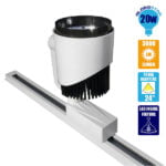 Μονοφασικό Bridgelux COB LED Φωτιστικό Σποτ Ράγας 20W 230V 3000lm 24° Θερμό Λευκό 3000k GloboStar 93015 - Image 6