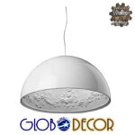 GloboStar® SERENIA WHITE 01152 Μοντέρνο Κρεμαστό Φωτιστικό Οροφής Μονόφωτο Λευκό Γύψινο Καμπάνα Φ40 x 19cm - Image 4