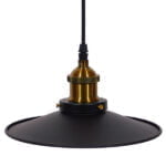 GloboStar® CARAVEL 01042 Vintage Industrial Κρεμαστό Φωτιστικό Οροφής Μονόφωτο Μαύρο Μεταλλικό Καμπάνα Φ36 x Y13cm - Image 5