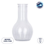 GloboStar® GRACE 35605 Διακοσμητικό Βάζο Πλαστικό Διάφανο Φ7 x Υ12cm