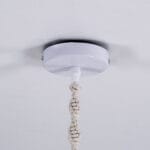 GloboStar® CONGO 36206 Boho Κρεμαστό Φωτιστικό Μακραμέ Μονόφωτο 1 x E27 IP20 Μπεζ Ύφασμα - Μ30 x Π30 x Υ50cm - Image 9