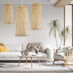GloboStar® CALERO 01712 Boho Κρεμαστό Φωτιστικό Πλέγμα Μονόφωτο 1 x E27 IP20 Μπεζ Ξύλο - Μ40 x Π40 x Υ90cm - Image 12