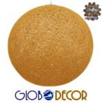 GloboStar® OCEANA 01361 Vintage Κρεμαστό Φωτιστικό Οροφής Μονόφωτο 1 x E27 Μπεζ Χρυσό Ξύλινο Ψάθινο Rattan Φ60 x Υ60cm